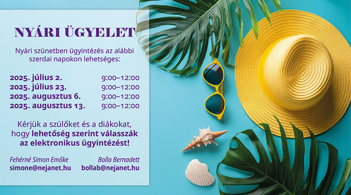 Nyári ügyelet 2025